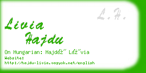 livia hajdu business card