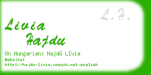 livia hajdu business card